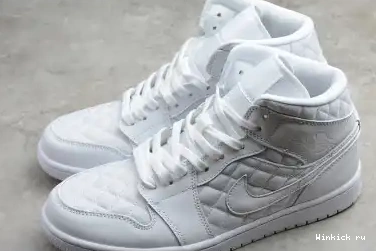 QUILTED MID WHITE JORDAN 1 AIR 0615